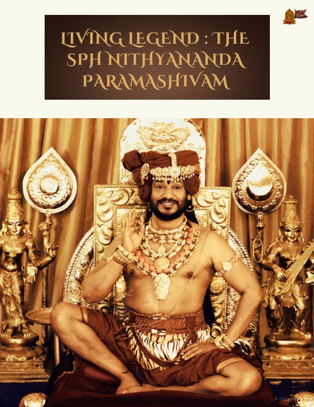 Living Legend: The SPH Nithyananda Paramashivam - English